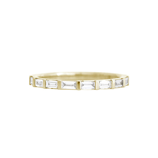Baguette Diamond  (Lab Grown) Wedding Band - 9CT Yellow Gold