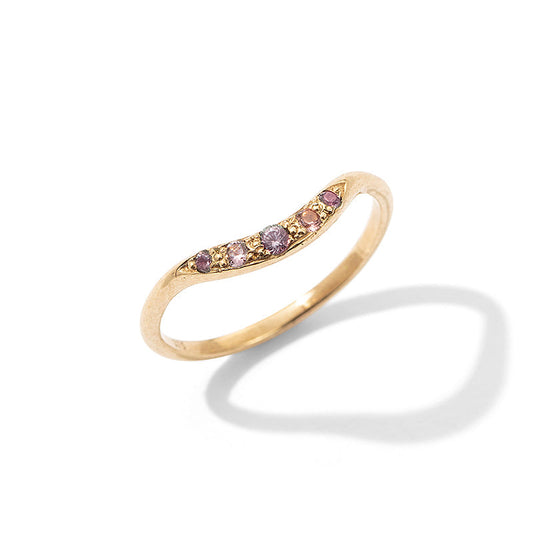 Crescent Band Sapphire - 9kt Yellow Gold