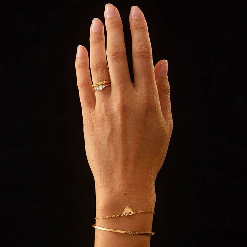 Florence Ring Pearl - 9kt Yellow Gold