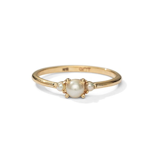 Florence Ring Pearl - 9kt Yellow Gold