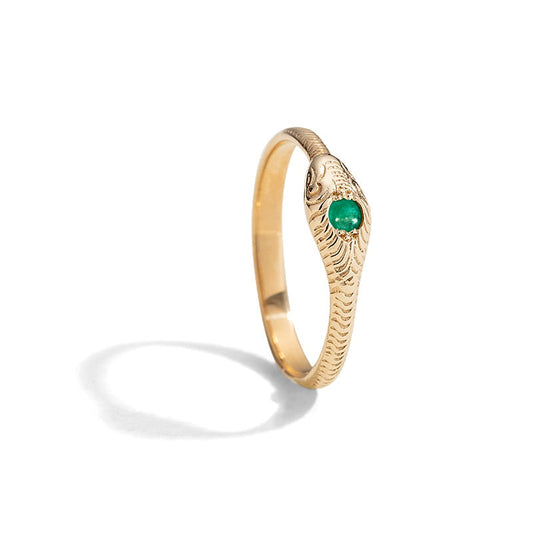 Serpent Band Emerald - 9kt Yellow Gold